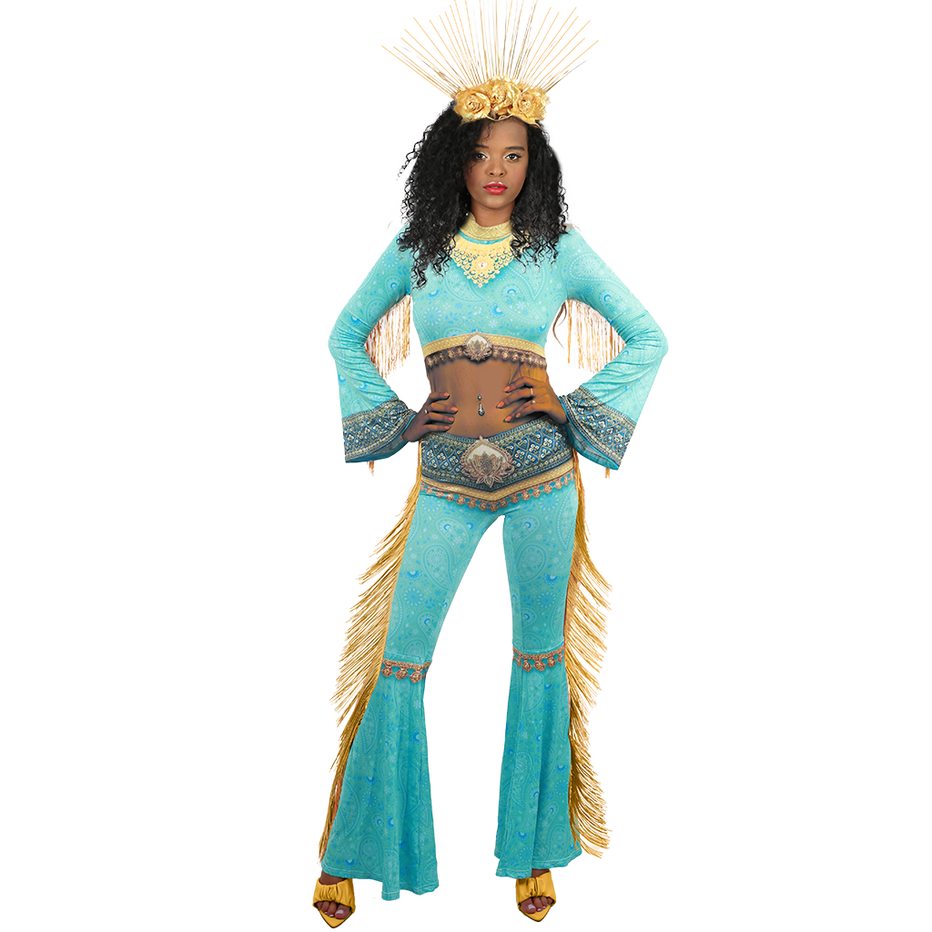 Elegant Ebony Belly Dancer Costume Perfect for Halloween & Cultural Dance Events