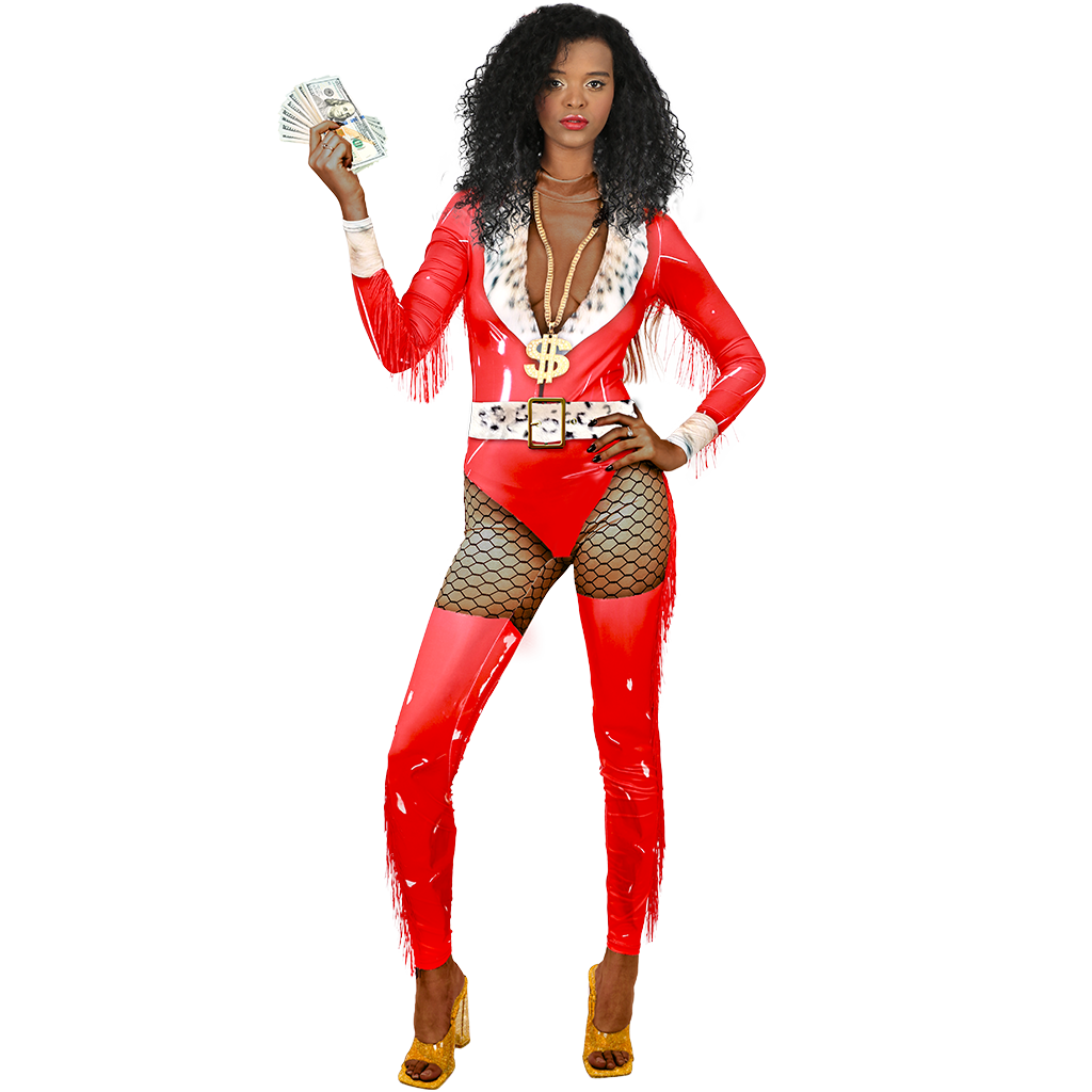 EBONY RICH GIRL IN RED