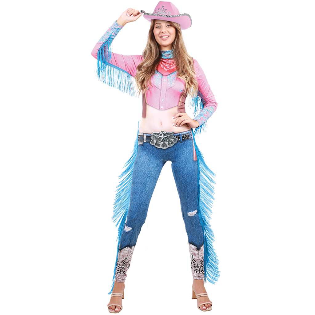Charming Cowgirl Costume Perfect for Halloween & Western-Themed Events