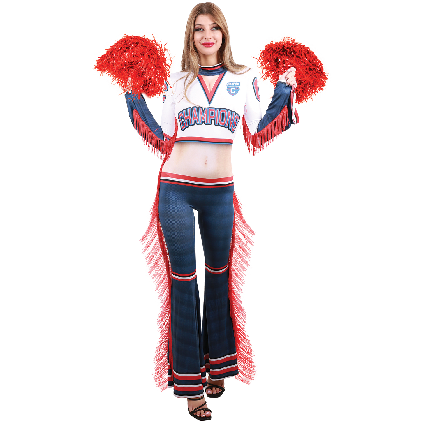 FRINGED CHEERLEADER ADULT WOMAN