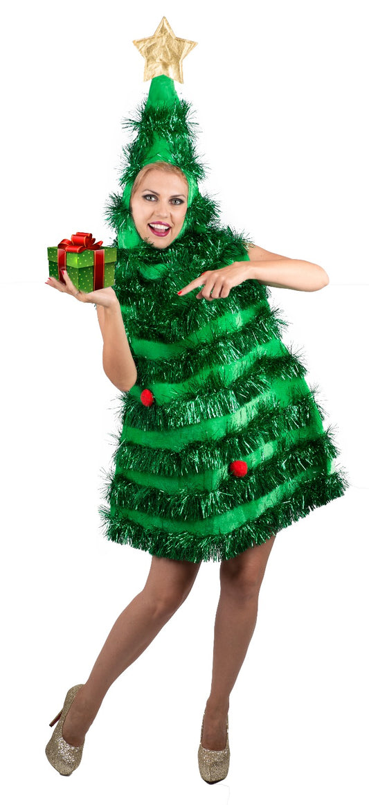 Enchanting Christmas Tree Lady Costume Perfect for Holiday Celebrations & Parties