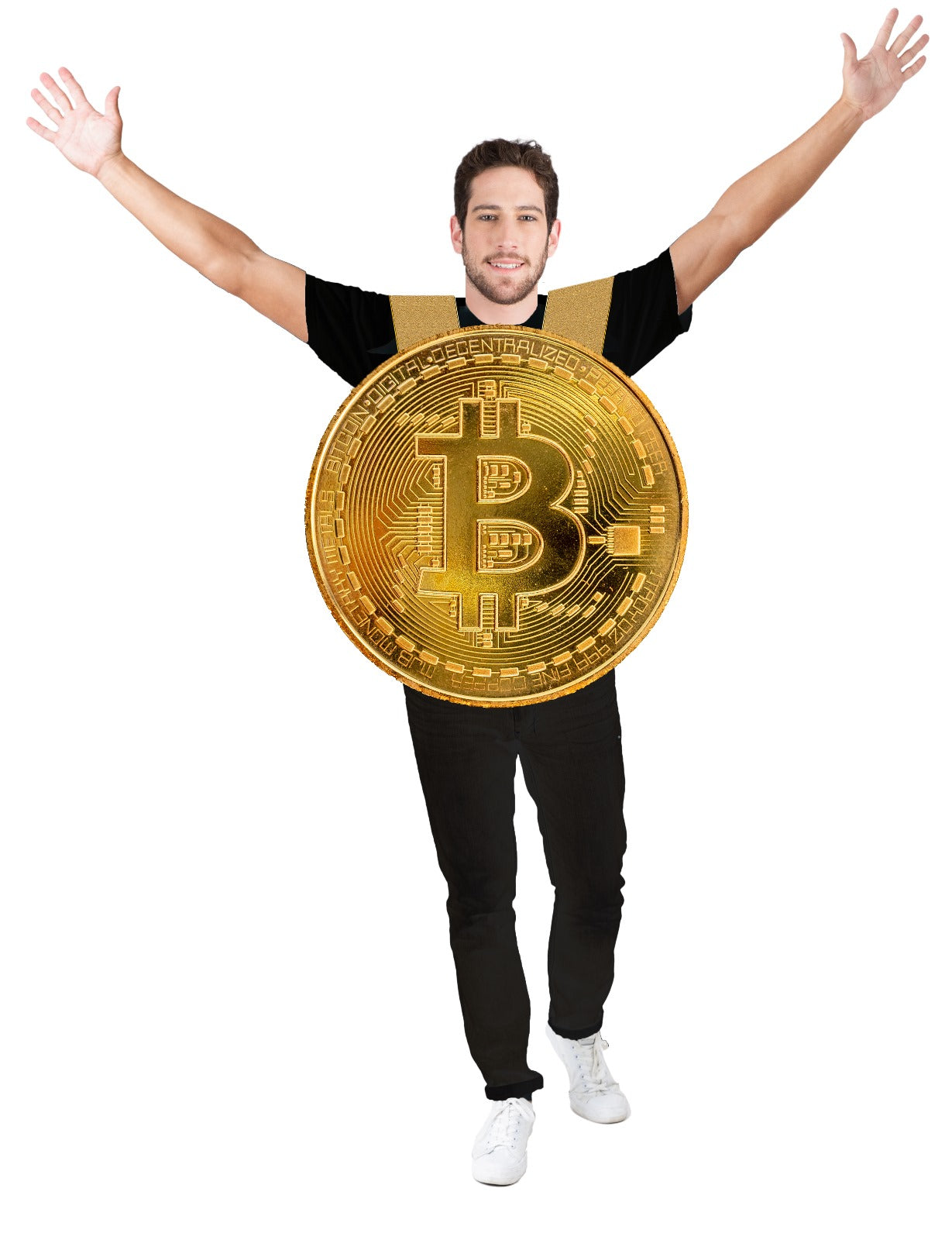 Regal Crypto King Costume Perfect for Halloween & Tech-Themed Events